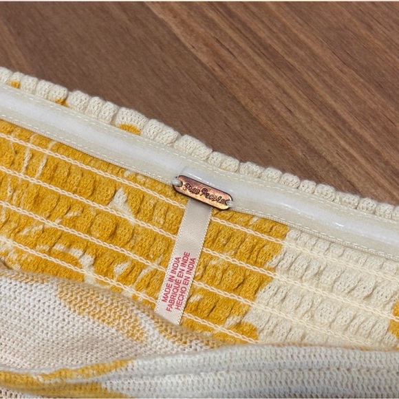 Free people Yellow Floral Knit Tube Top - Picture 4 of 4